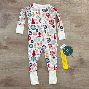 Little Sleepies modern and merry Christmas zippy 6-12 months